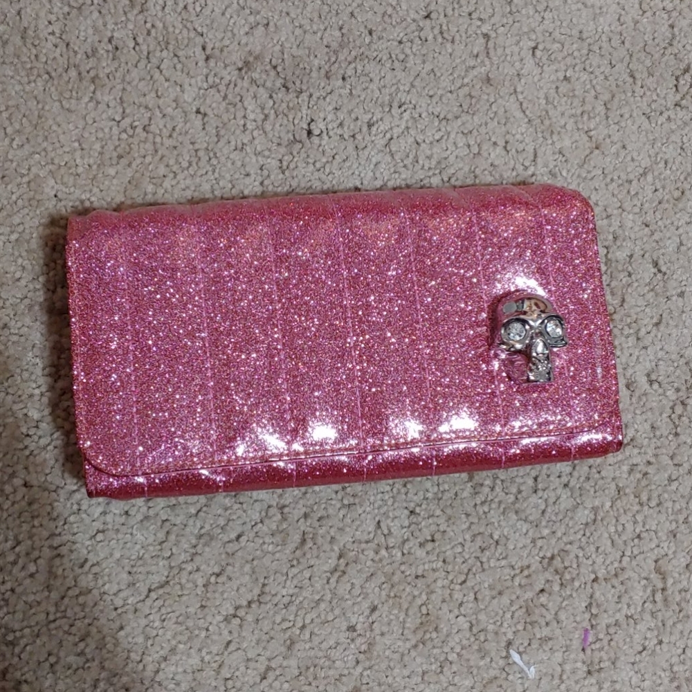 Lux de Ville pink sparkle wallet